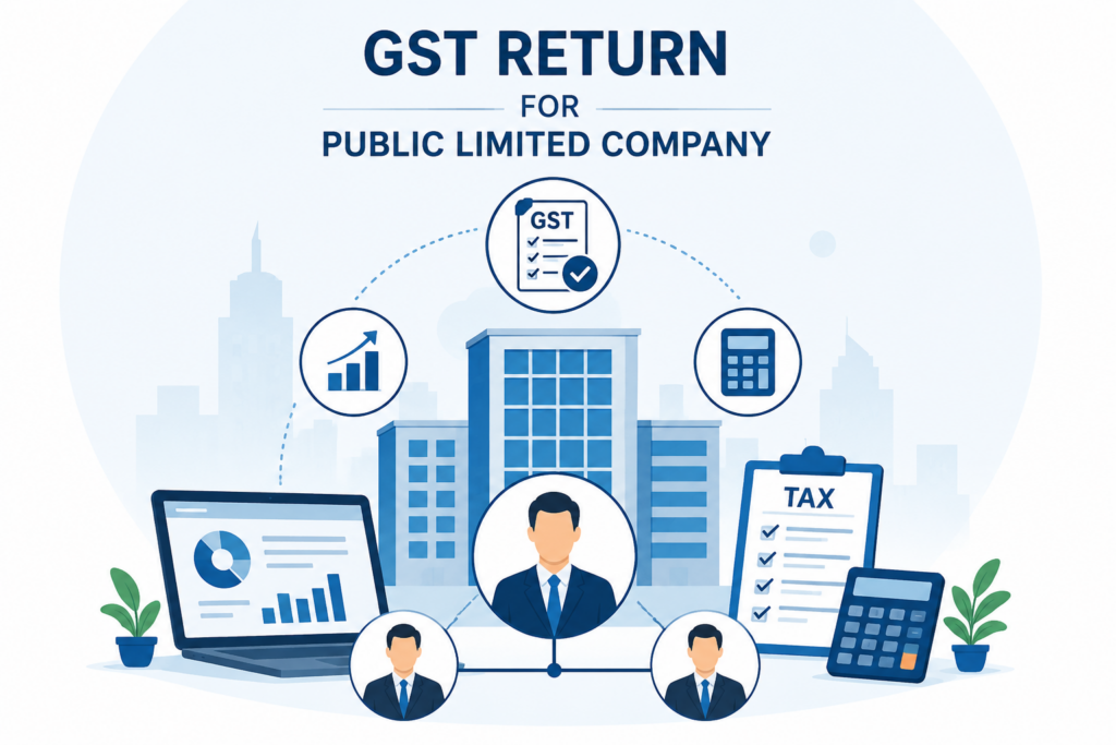GST return compliance for public limited company
