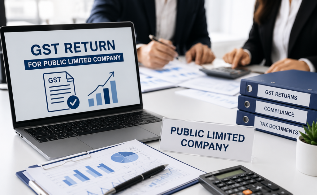 GST return filing for public limited company