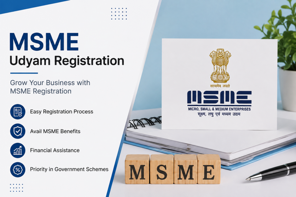 MSME Udyam registration certificate and business documents