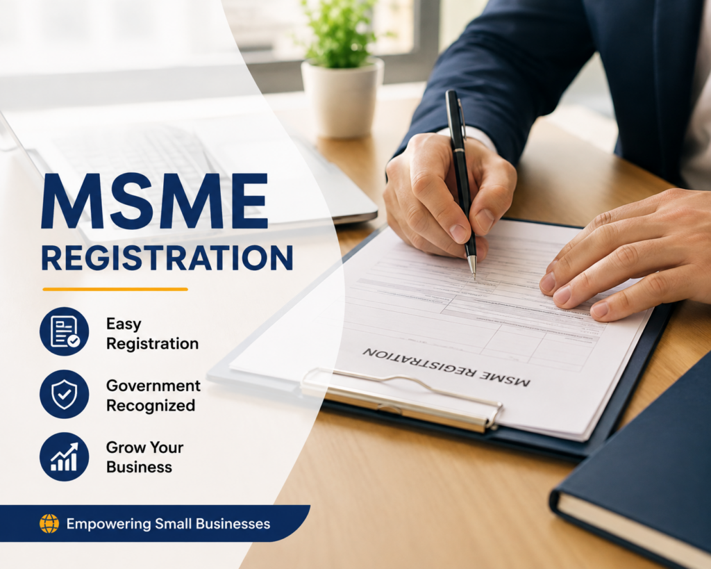 MSME registration application and business documents